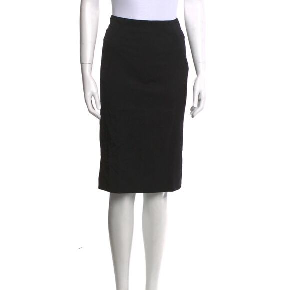 Gucci Vintage 1998 Pencil Skirt Sz 4 US 40IT Black Wool Knee Length Tom Ford Era - Picture 1 of 12